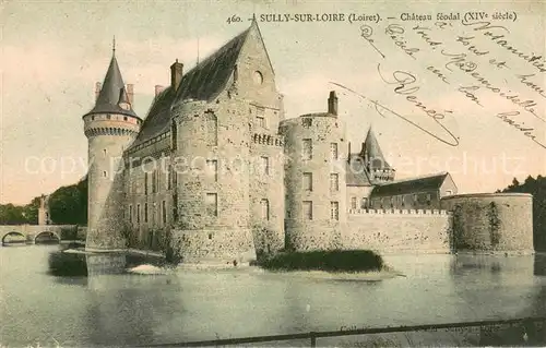 AK / Ansichtskarte Sully sur Loire Chateau feodal Sully sur Loire