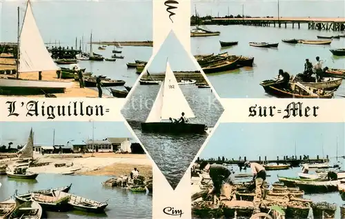AK / Ansichtskarte L_Aiguillon sur Mer La Plage et le Port Vue partielle L_Aiguillon sur Mer