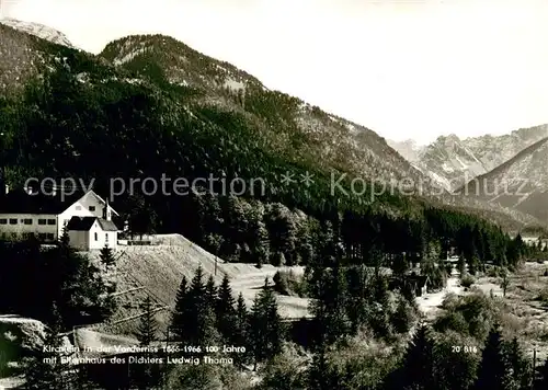 AK / Ansichtskarte Vorderriss Gasthof zur Post Elternhaus des Dichters Ludwig Thoma Vorderriss