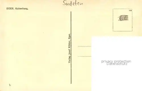AK / Ansichtskarte Eger_Cheb_Tschechien Kaiserburg 