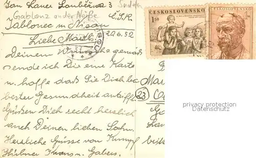 AK / Ansichtskarte Gablonz_Neisse_Tschechien Innenansicht Kirche Gablonz_Neisse_Tschechien