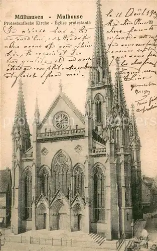 AK / Ansichtskarte Mulhouse_Muehlhausen Eglise protestante Protestantische Kirche Mulhouse Muehlhausen