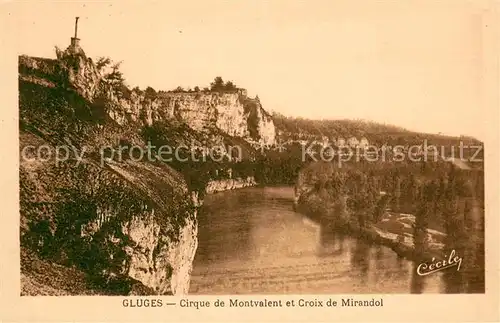 AK / Ansichtskarte Gluges Cirque de Montvalent et Croix de Mirandol Gluges