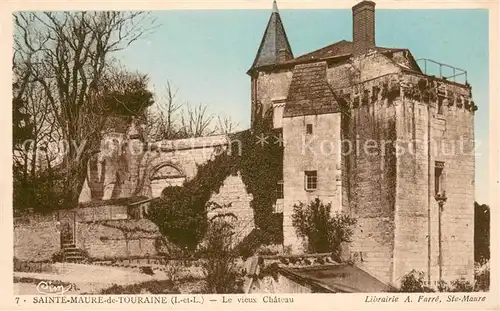 AK / Ansichtskarte Sainte Maure de Touraine Vieux chateau Sainte Maure de Touraine