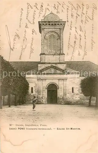 AK / Ansichtskarte Pons Eglise Saint Martin Pons