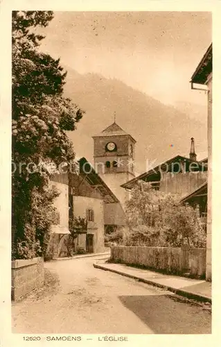 AK / Ansichtskarte Samoens Vue d ensemble et l eglise Collection La Savoie Samoens