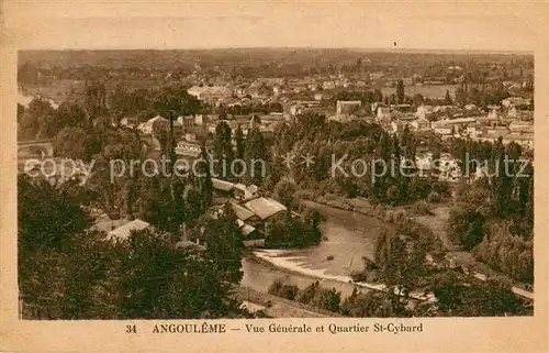 AK / Ansichtskarte Angouleme Vue generale et Quartier Saint Cybard Angouleme