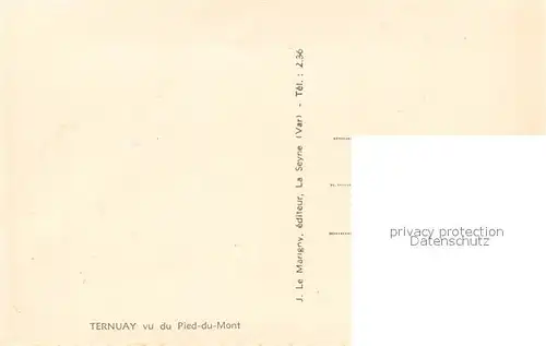 AK / Ansichtskarte Ternuay Melay et Saint Hilaire Vu du Pied du Mont Ternuay Melay et Saint Hilaire