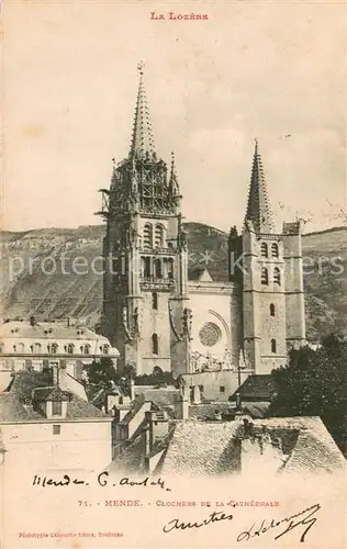AK / Ansichtskarte Mende Clochers de la Cathedrale Mende