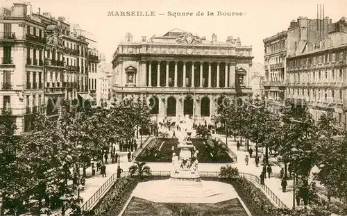 AK / Ansichtskarte Marseille_Bouches du Rhone Square de la Bourse Monument Marseille