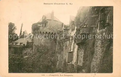 AK / Ansichtskarte Fougeres Les remparts Fougeres