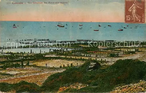 AK / Ansichtskarte Cancale Vue generale des parcs aux huitres Cancale