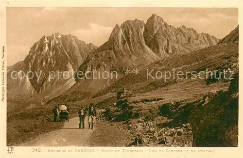 AK / Ansichtskarte Bareges Route du Tourmalet Pics de Campana et de l Espade Bareges