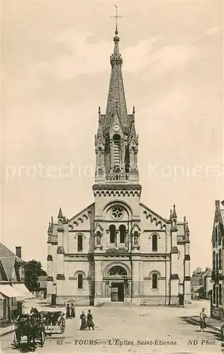 AK / Ansichtskarte Tours_Indre et Loire Eglise Saint Etienne Tours Indre et Loire