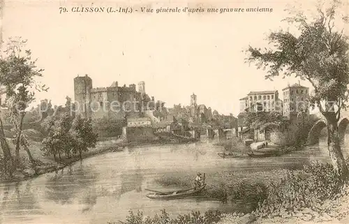 AK / Ansichtskarte Clisson Vue generale d apres une gravure ancienne Kuenstlerkarte Clisson