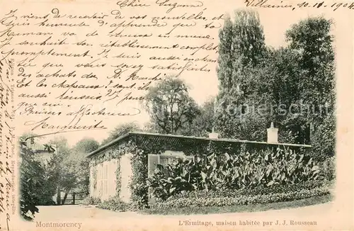 AK / Ansichtskarte Montmorency Ermitage Maison habitee par J. J. Rousseau Montmorency