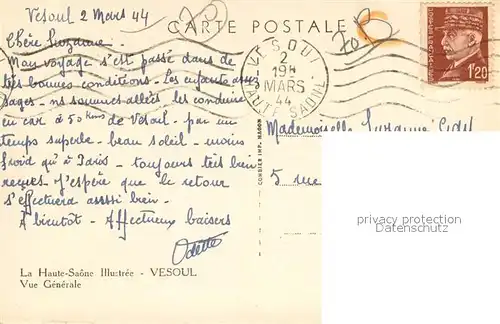 AK / Ansichtskarte Vesoul_Haute_Saone Vue generale Vesoul_Haute_Saone