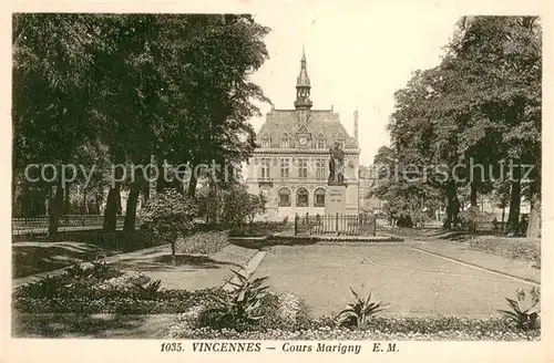 AK / Ansichtskarte Vincennes Cours Marigny Monument Vincennes