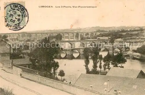 AK / Ansichtskarte Limoges_87 Les 3 ponts vue panoramique 