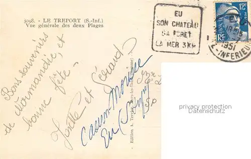 AK / Ansichtskarte Le_Treport Vue generale des deux plages Le_Treport