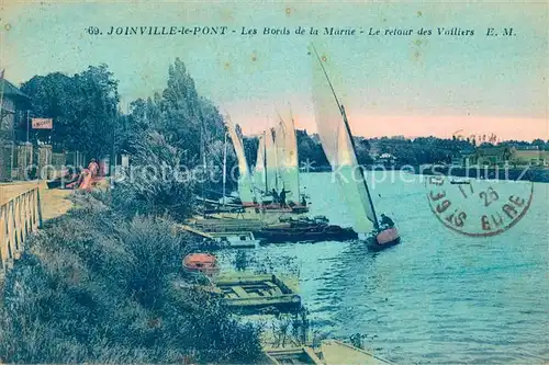 AK / Ansichtskarte Joinville le Pont Les bords de la Marne Retour des voiliers Joinville le Pont