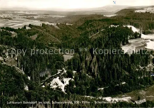 AK / Ansichtskarte Bonndorf_Schwarzwald Fliegeraufnahme Schattenmuehle Bonndorf Schwarzwald