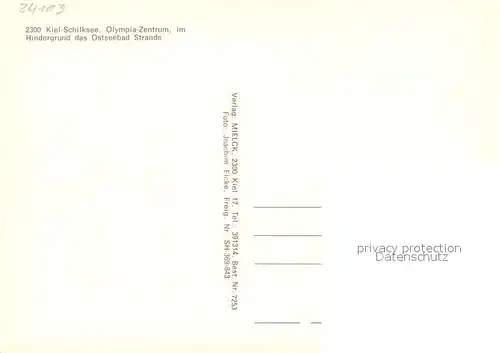 AK / Ansichtskarte Schilksee Fliegeraufnahme Olympia Zentrum Strande Schilksee