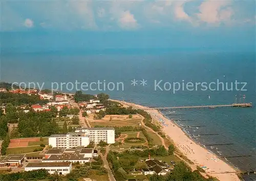 AK / Ansichtskarte Kuehlungsborn_Ostseebad Fliegeraufnahme Skan Tours Hotel Strand Kuehlungsborn_Ostseebad
