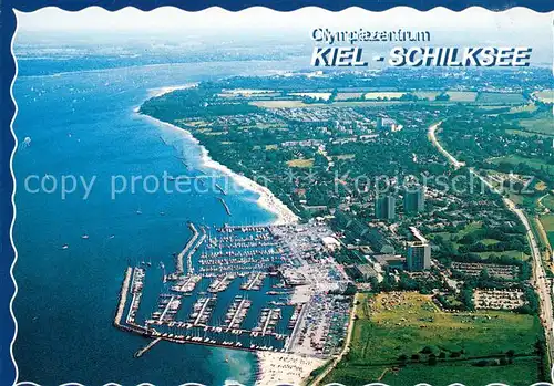 AK / Ansichtskarte Schilksee Fliegeraufnahme Kiel Olympiazentrum Schilksee