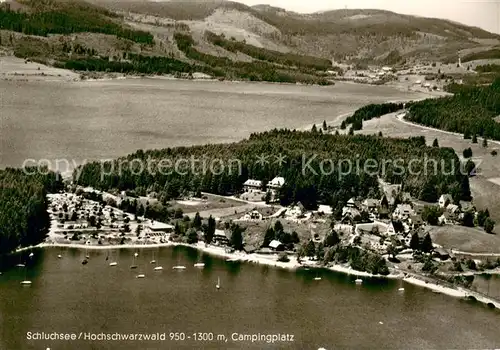 AK / Ansichtskarte Schluchsee Fliegeraufnahme Camping Schluchsee
