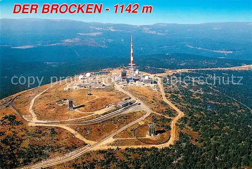 AK / Ansichtskarte Brocken_Harz Fliegeraufnahme Plateau Brocken Harz