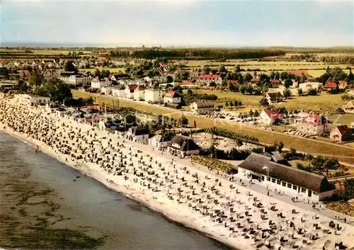 AK / Ansichtskarte Dahme_Ostseebad_Holstein Fliegeraufnahme mit Strand 