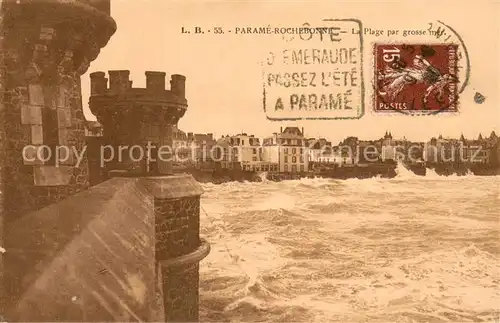 AK / Ansichtskarte Rochebonne_Parame La Plage par grosse mer Rochebonne Parame