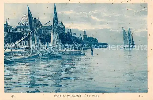 AK / Ansichtskarte Evian les Bains_Haute_Savoie Le Port Evian les Bains_Haute