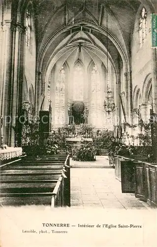 AK / Ansichtskarte Tonnerre Interieur de lEglise Saint Pierre Tonnerre