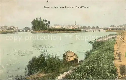 AK / Ansichtskarte Sens_89 Les deux Ponts et lIle d Yonne 