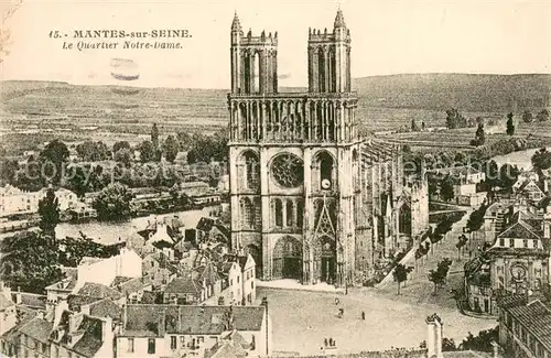AK / Ansichtskarte Mantes sur Seine Le Quartier Notre Dame Mantes sur Seine