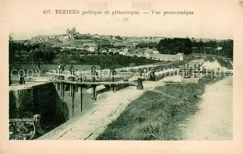 AK / Ansichtskarte Beziers Poetique et pittoresque Vue panoramique Beziers