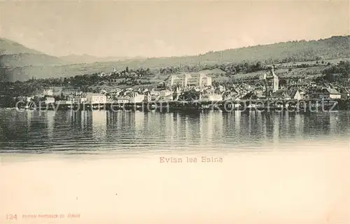 AK / Ansichtskarte Evian les Bains_Haute_Savoie Vue generale ville au Lac Leman Evian les Bains_Haute