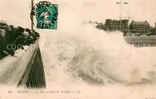 AK / Ansichtskarte Dieppe_76 Le jetee un jour de tempete 