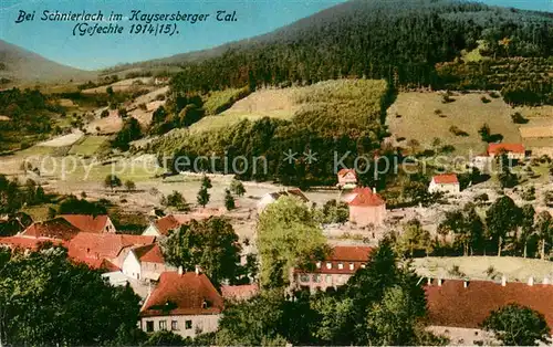 AK / Ansichtskarte Schnierlach Gefechte 1914 15 im Kaysersberger Tal Schnierlach