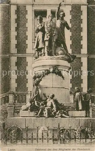 AK / Ansichtskarte Laon_Aisne Denkmal der drei Mitglieder der Akademie Laon_Aisne