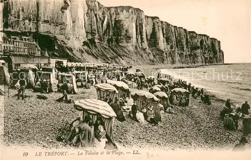 AK / Ansichtskarte Le_Treport La Falaise et la Plage Le_Treport