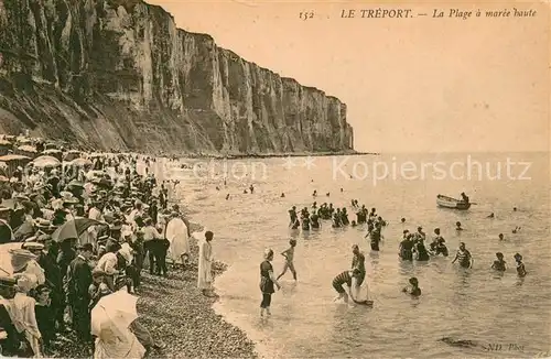 AK / Ansichtskarte Le_Treport La Plage a maree haute Le_Treport