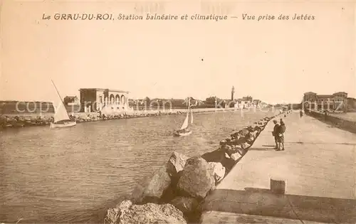 AK / Ansichtskarte Le_Grau du Roi_Gard Station balneaire et climatique Vue prise des Jetees Le_Grau du Roi_Gard