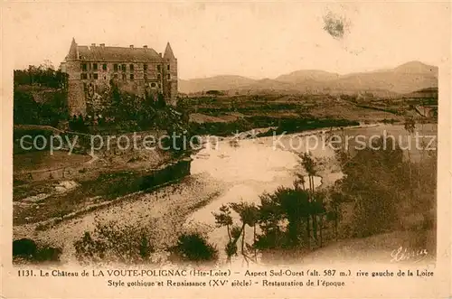 AK / Ansichtskarte Polignac_Haute Loire Le Chateau de La Voute Polignac Aspect Sud Ouest rive gauche de la Loire Polignac Haute Loire