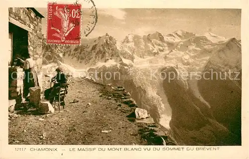 AK / Ansichtskarte Chamonix Le massif du Mont Blanc vu du sommet du Brevent Chamonix