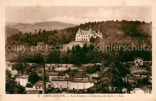 AK / Ansichtskarte Amplepuis Les Usines et Chateau de Cret Amplepuis