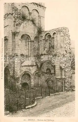 AK / Ansichtskarte Deols Ruines de l Abbaye Deols