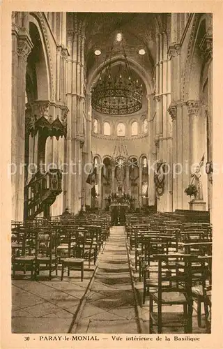 AK / Ansichtskarte Paray le Monial Vue interieure de la Basilique Paray le Monial